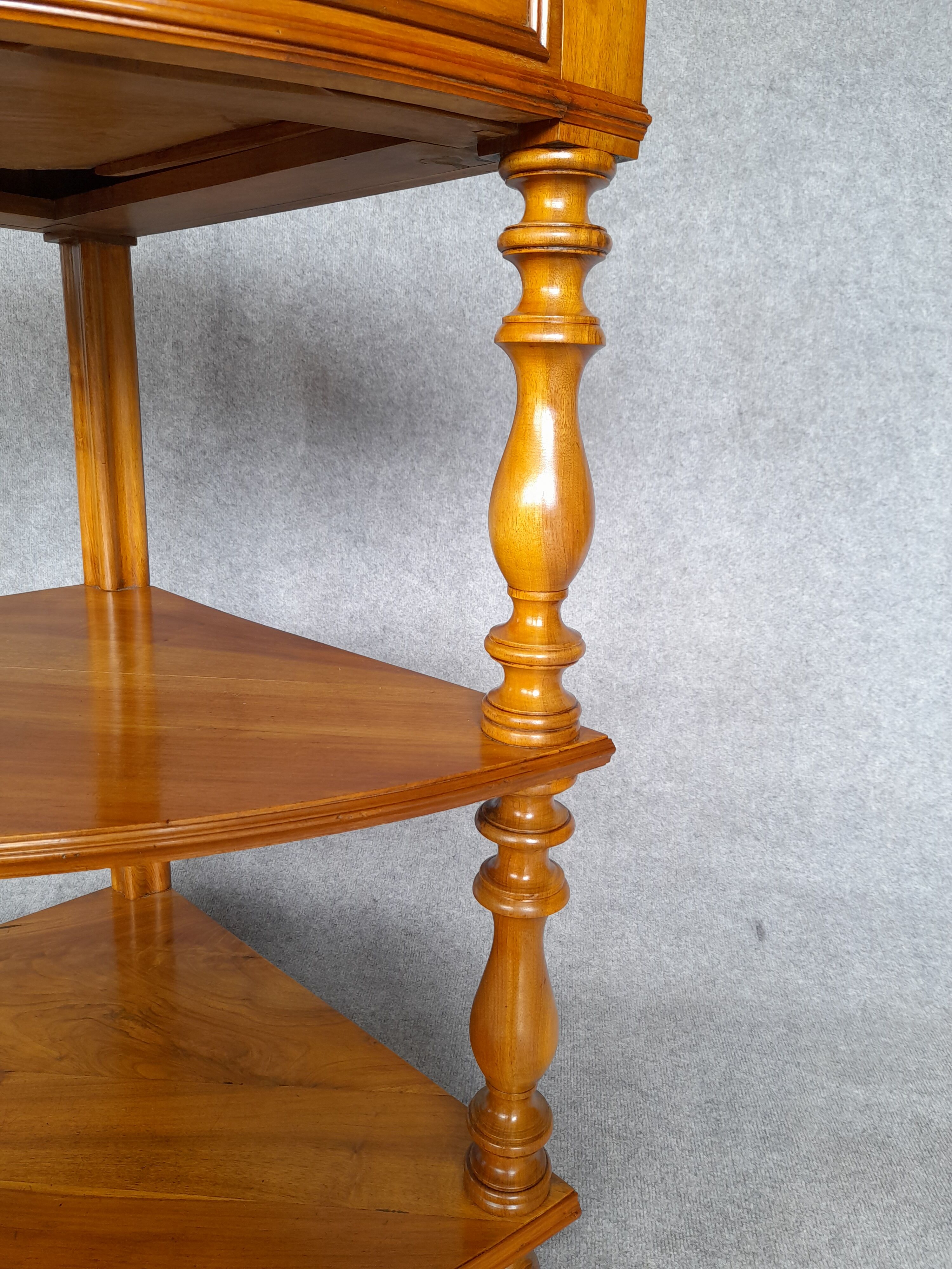 Mid-19th century walnut corner cabinet