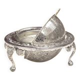 Antique silver-plated butter dish – made in England – butter bell / caviar pot