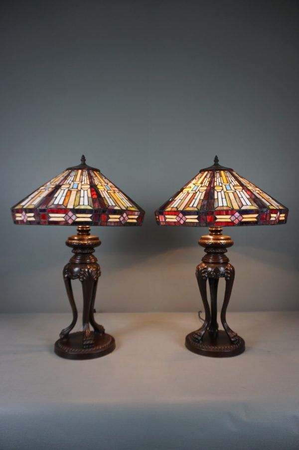 Set of 2 Tiffany lamps
