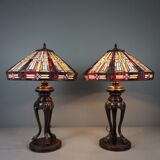 Set of 2 Tiffany lamps