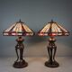 Set de 2 lampes Tiffany