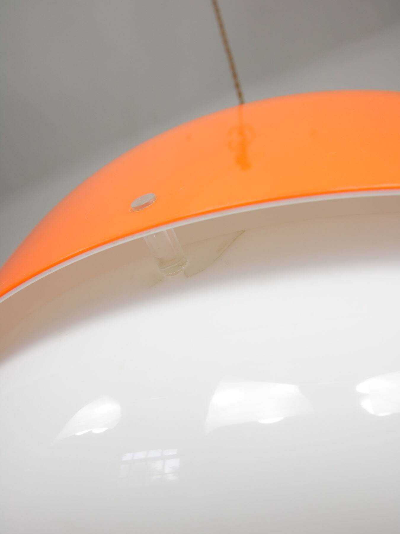 Rare XXL Orange Medusa Pendant Lamp from Guzzini, 1970s