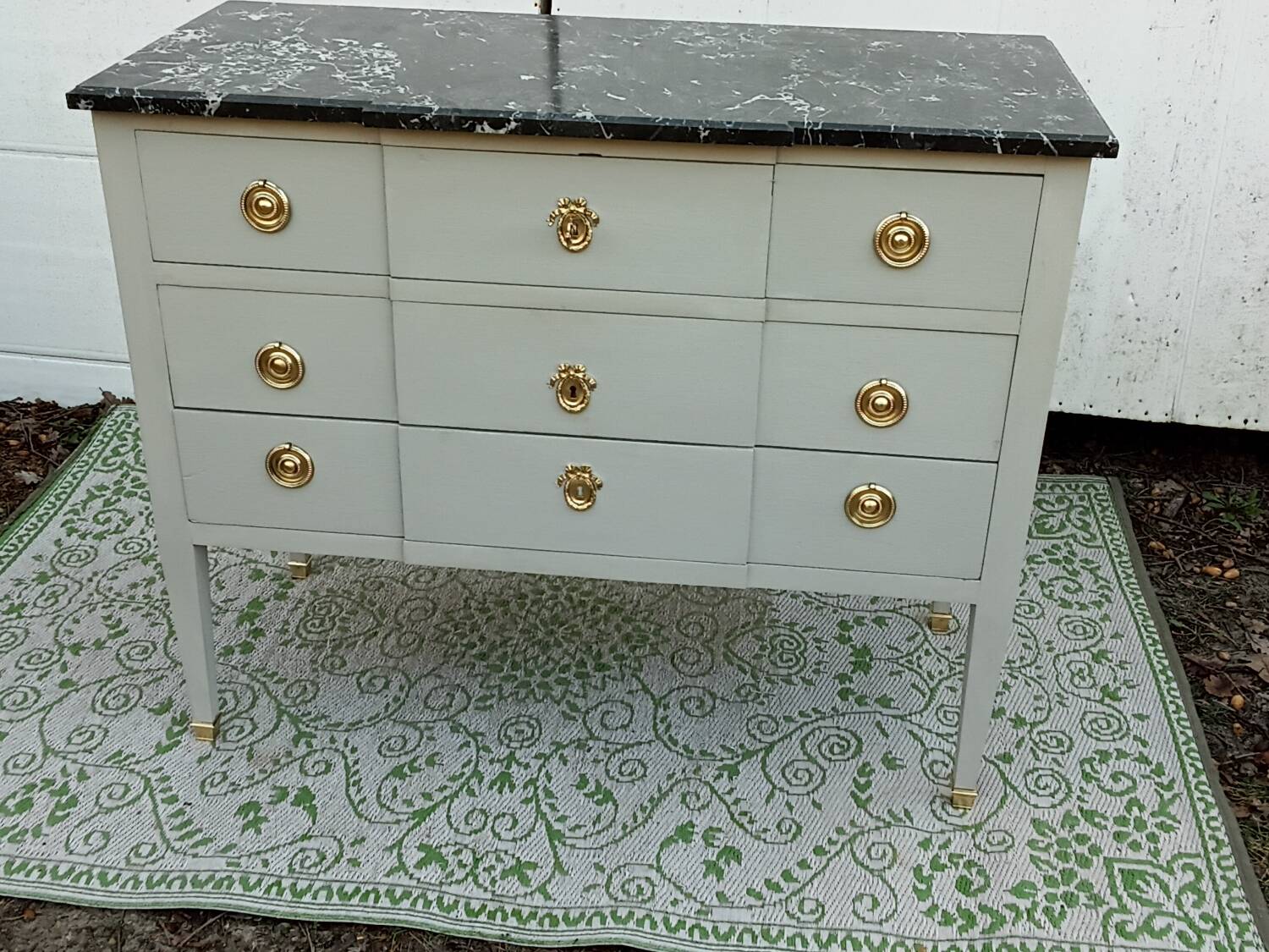 Gray chest of drawers