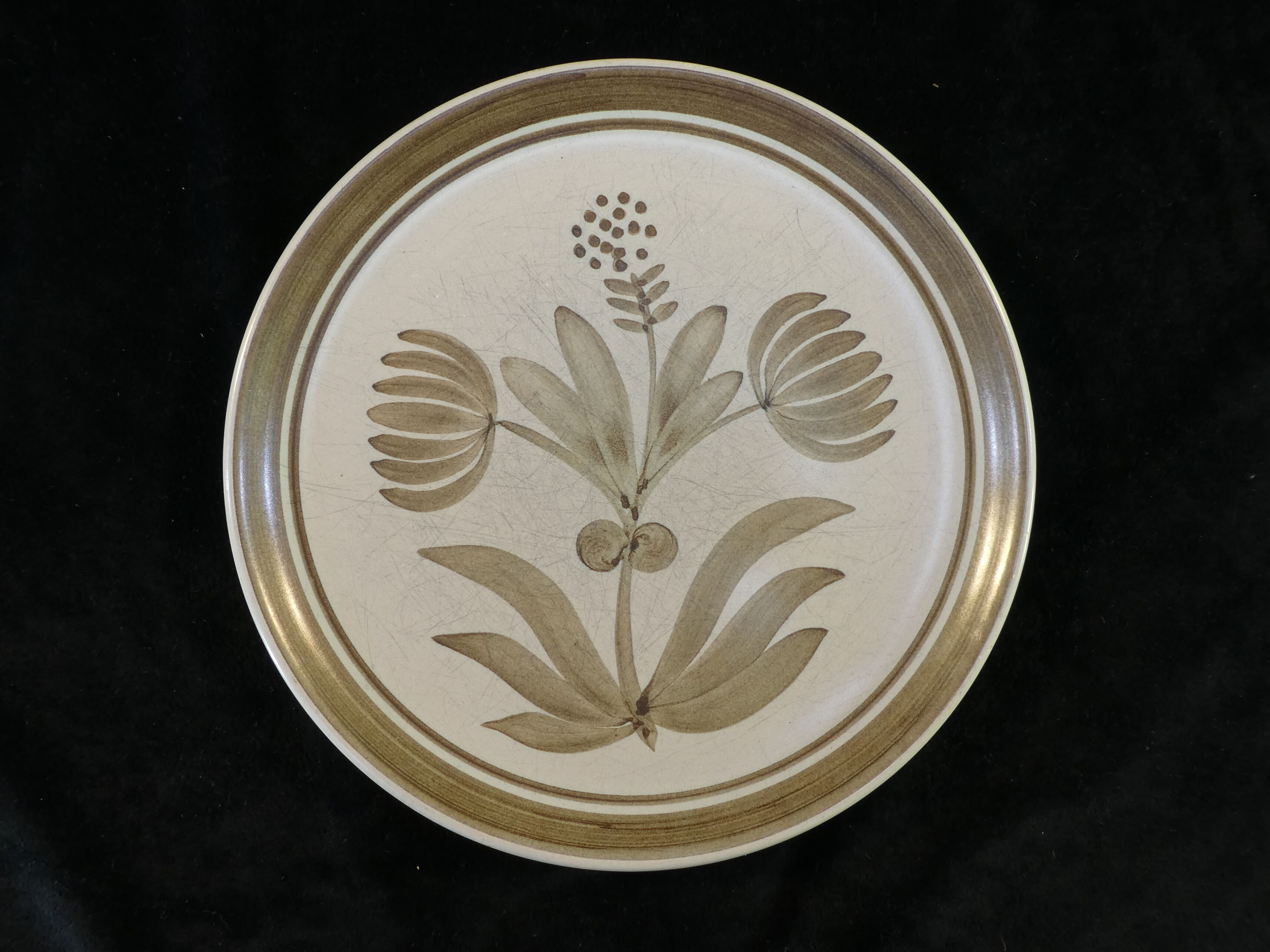 6 flat plates vintage flower decoration Lonchamp