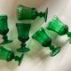 Set of 6 Medicis glasses in green moulded glass