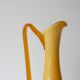 Vintage 1960s Portuguese Opaline Mustard Glass Jug