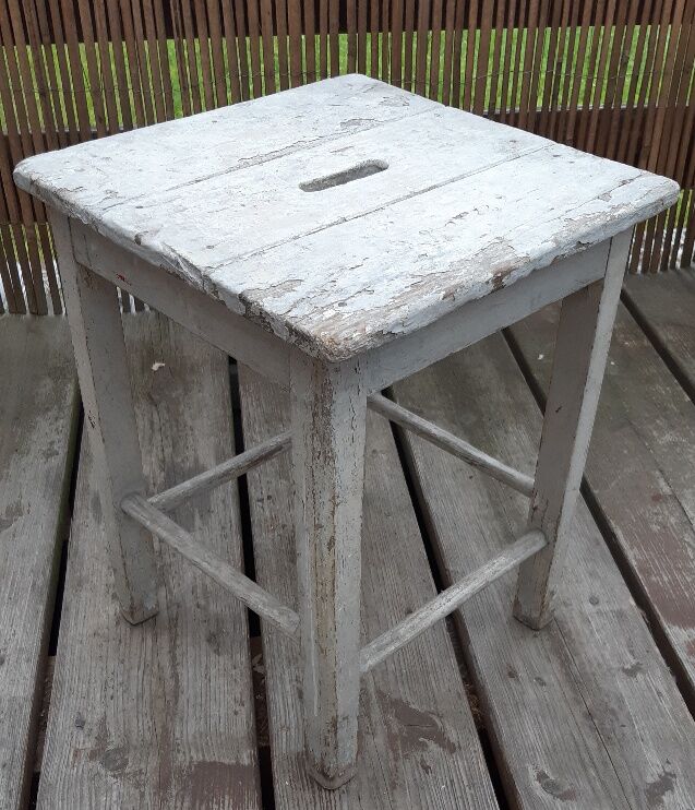 Patinated workshop stool 1930