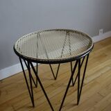 Side table with removable tray