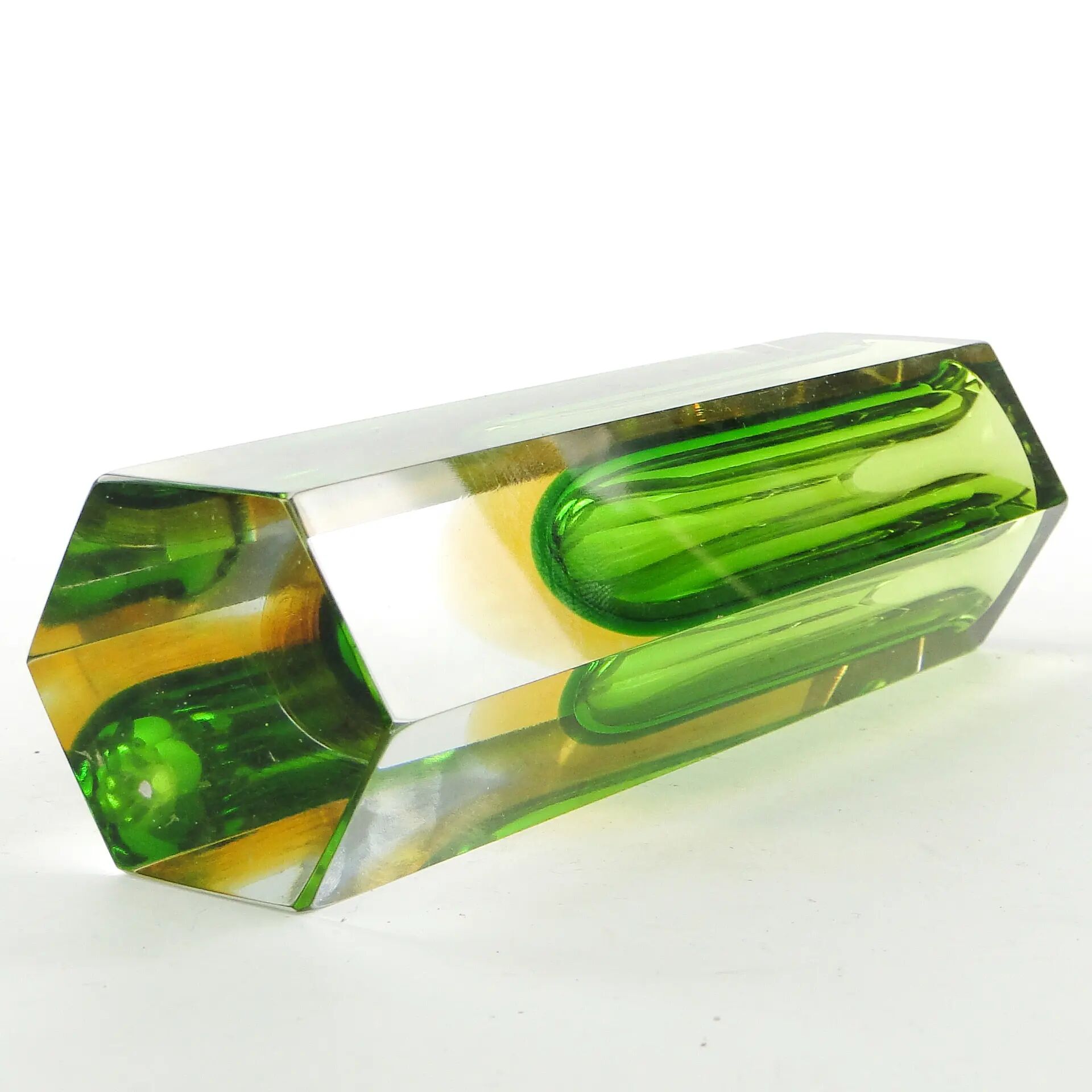 Sommerso vase, Murano glass, designed by F. Poli, Italy, 1950s