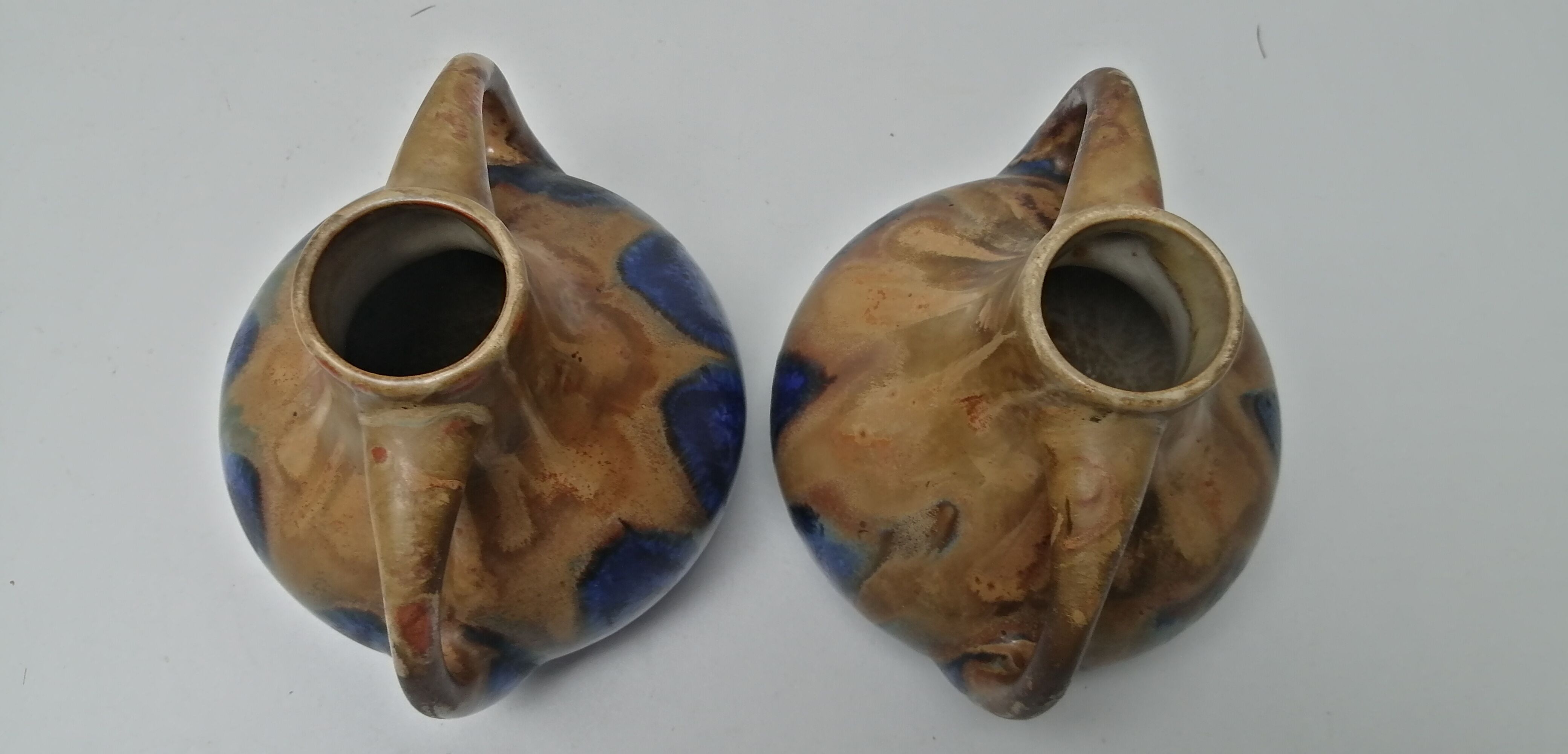 Pair of art deco vase in G. Méténier's Gannat sandstone