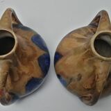 Paire de vases art déco en grés de Gannat de G. M éténier