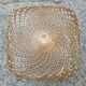 Square amber ceiling light, bubbles, vintage, 60s