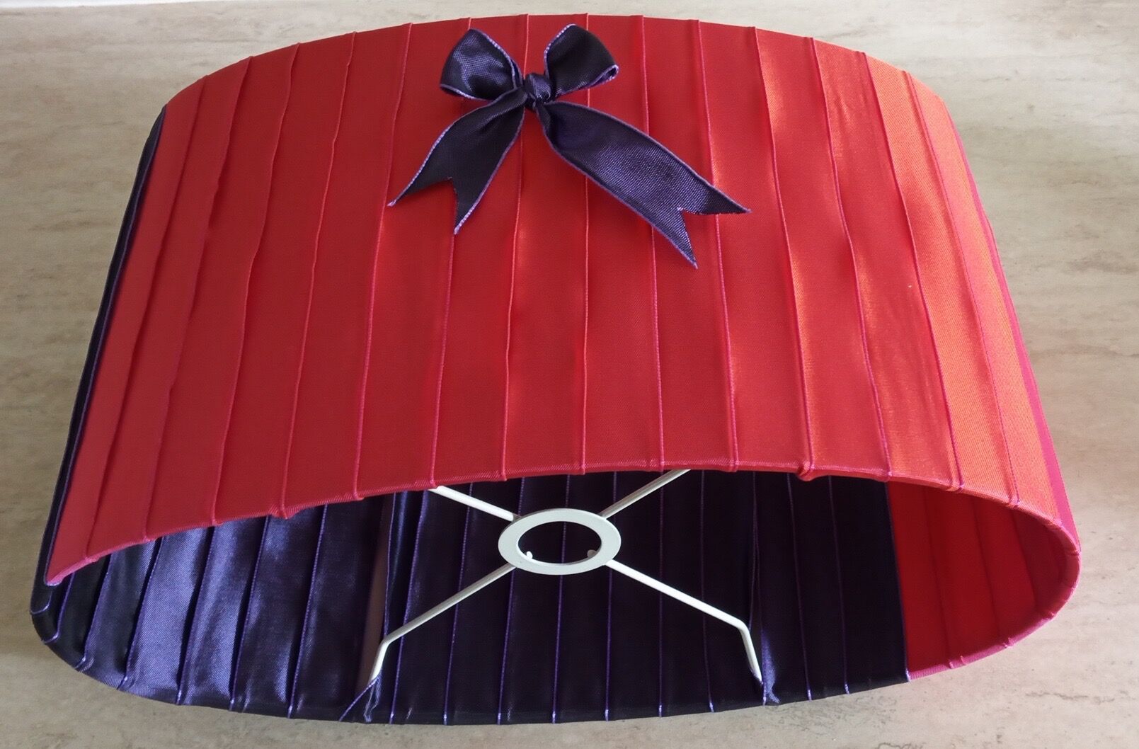 Pink and purple moiré lampshade