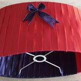 Pink and purple moiré lampshade