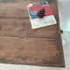 Table / Vintage cherry wood desk with turned legs – Natural patina