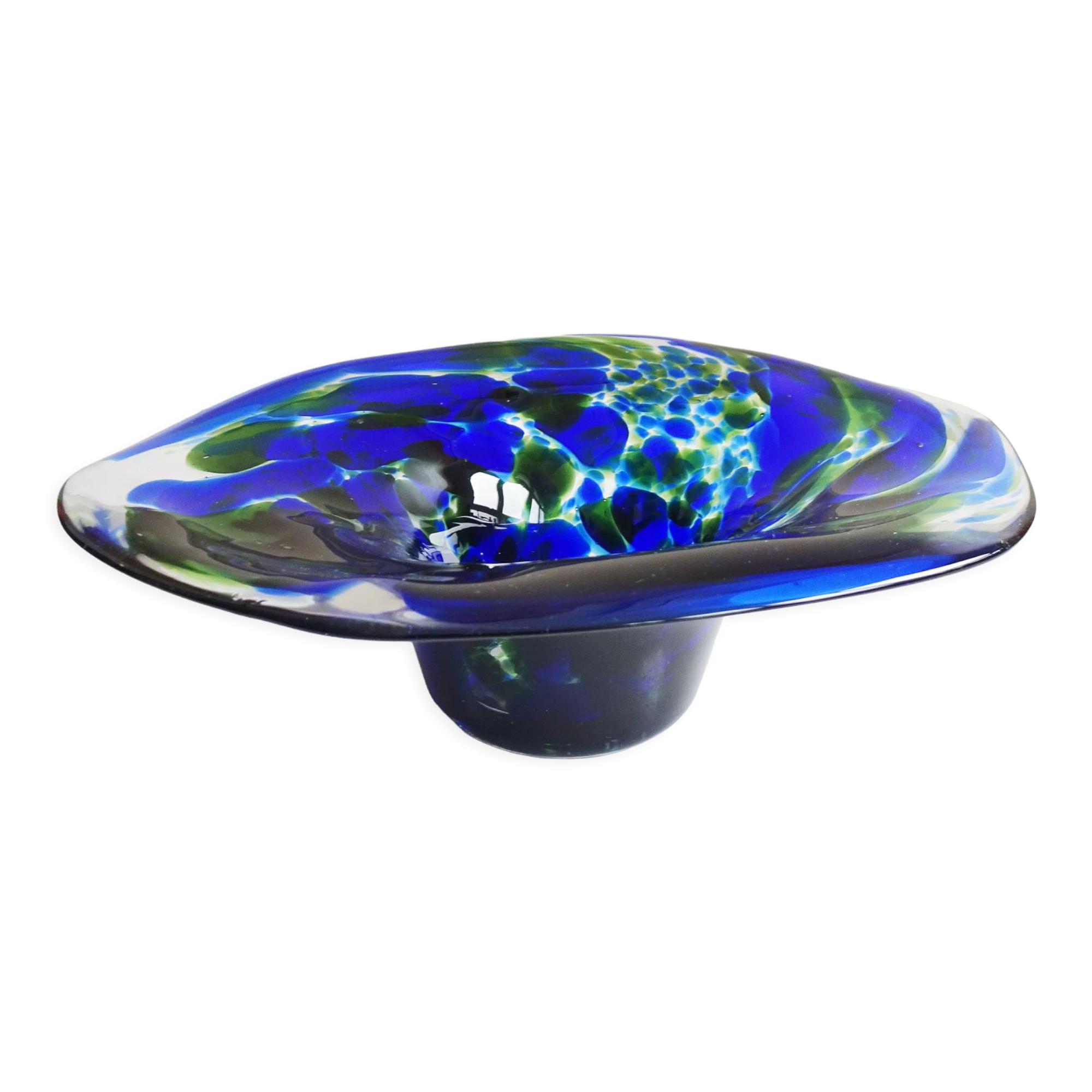 colorful glass art bowl