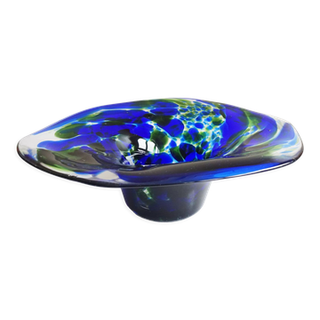 colorful glass art bowl