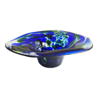 colorful glass art bowl