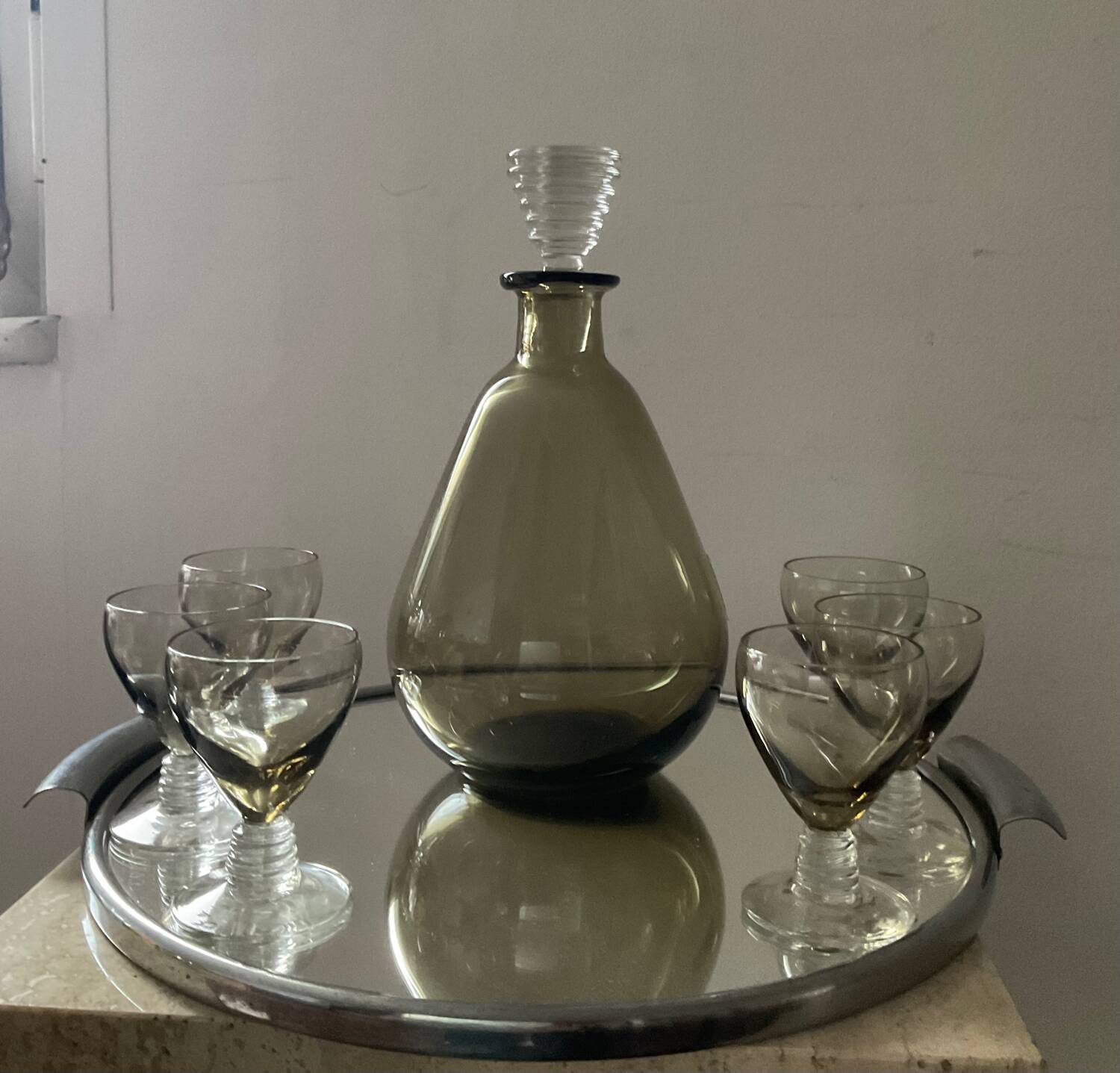 Art Deco liquor service Bayel Fains France