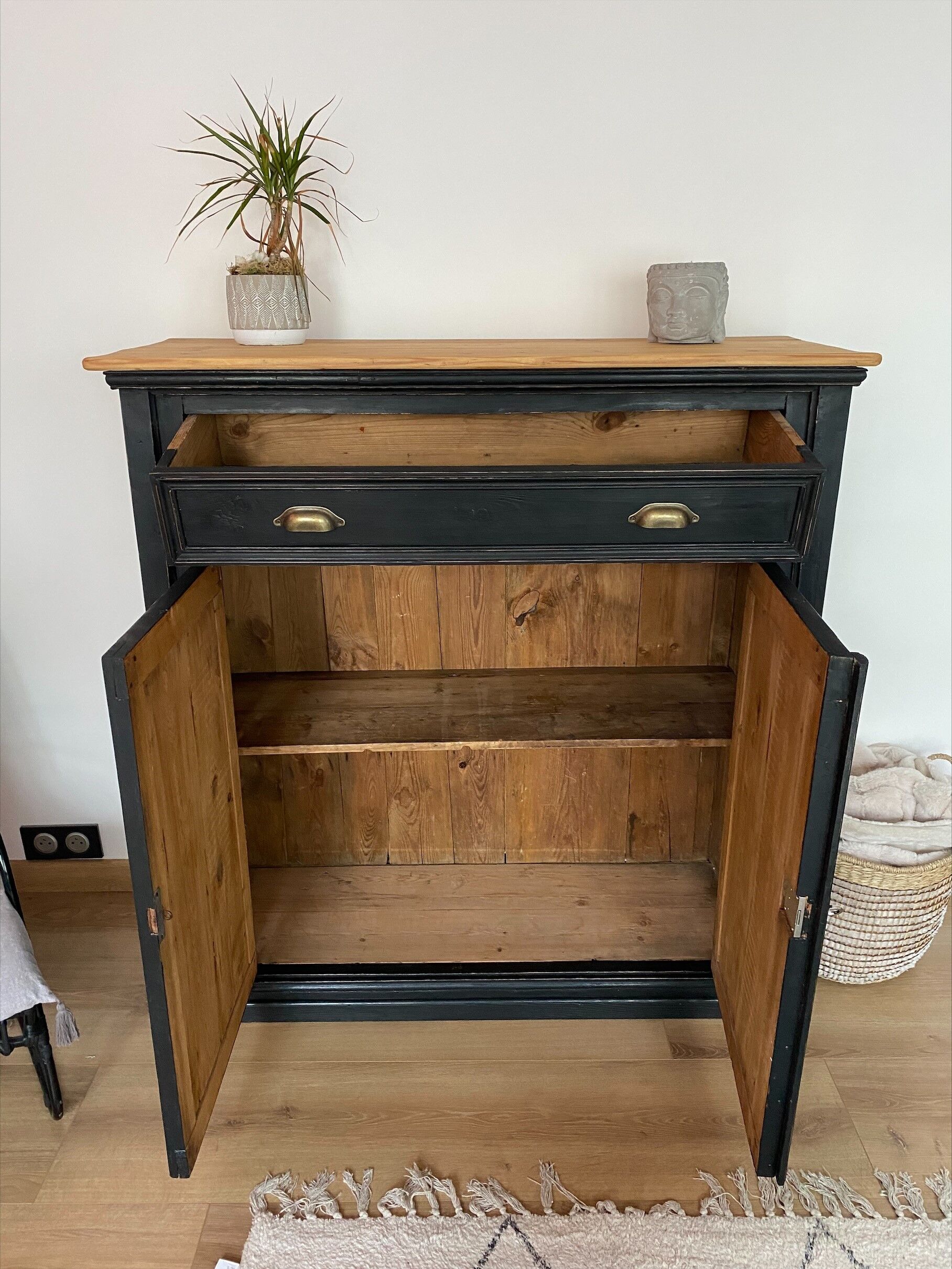 Black patinated parisian buffet