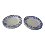 8 assiettes 160223 gien fleurs bleues 4  plates  & 4 creuses