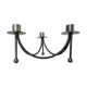 Tripod candlestick in crude steel for 3 candles 70s
