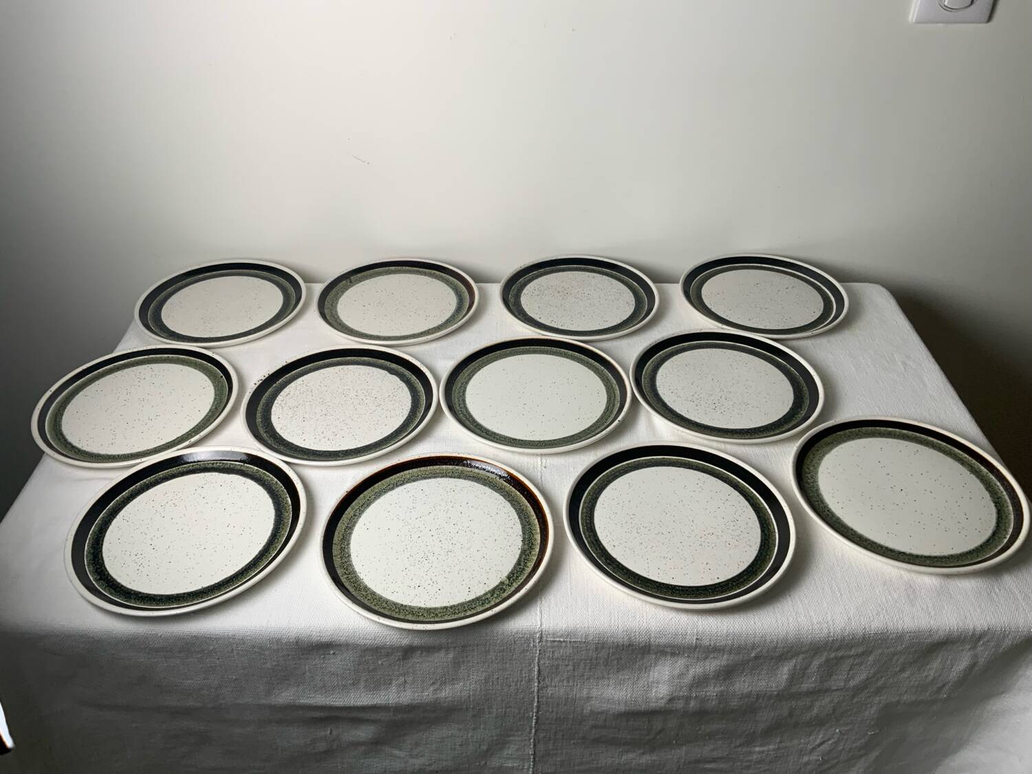 12 Vintage Dessert Plates
