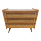 compass leg commode, wicker, vintage