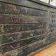 Wooden printing marble and cast iron top