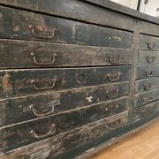 Wooden printing marble and cast iron top