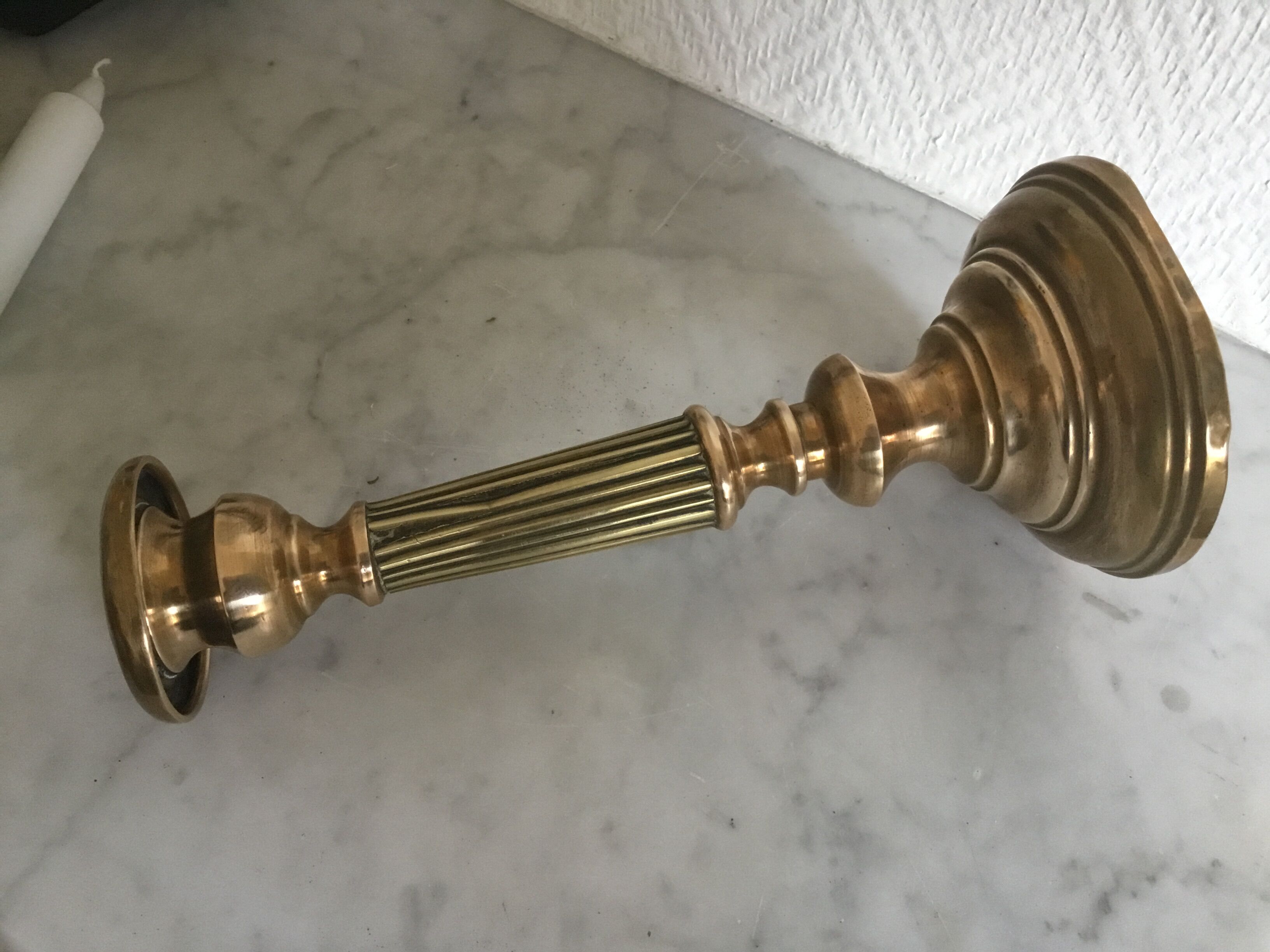 Old copper candle holder