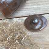 Pot and its lid in glazed stoneware