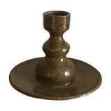 Candlestick enamelled stoneware