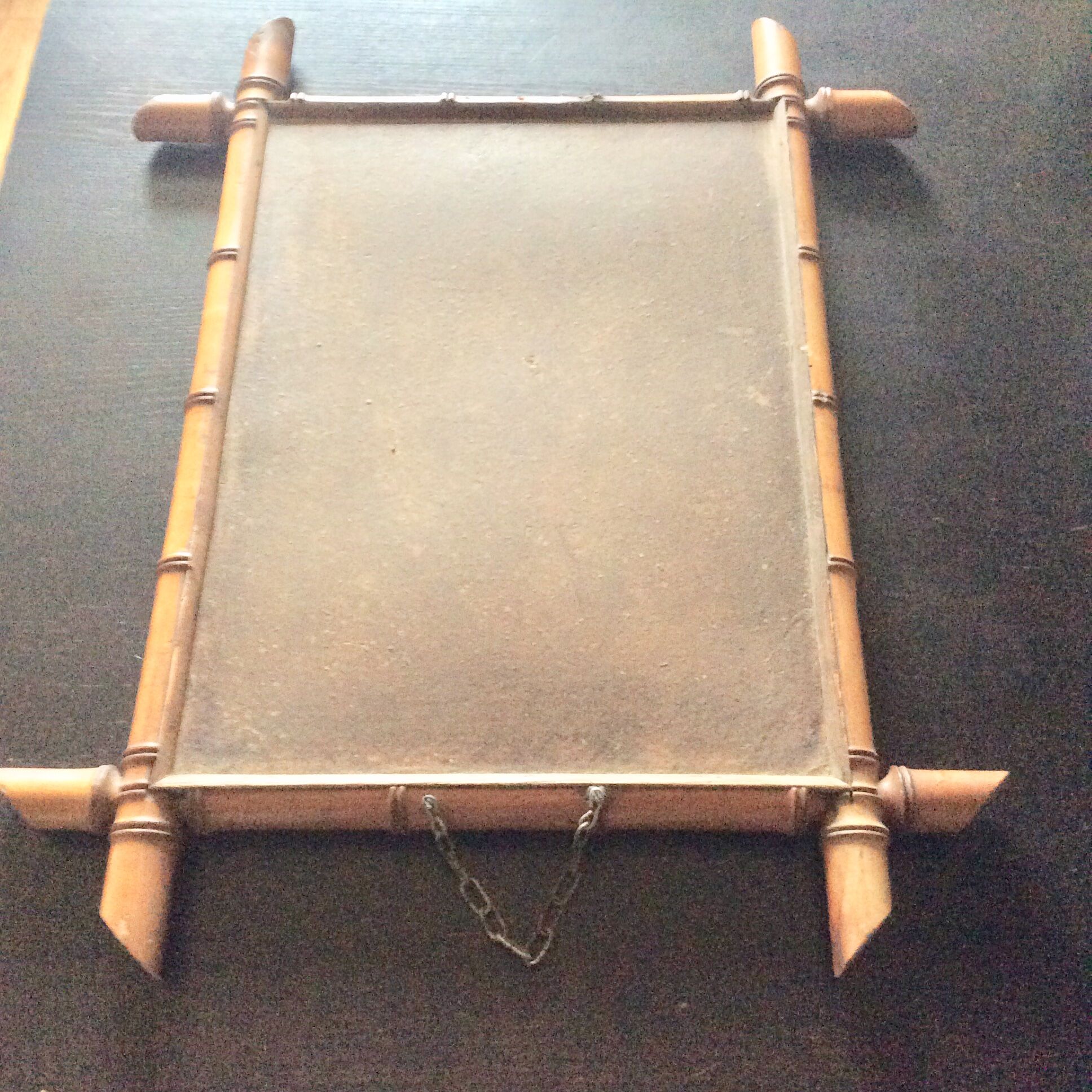 Old bamboo mirror 1950s - 38x49