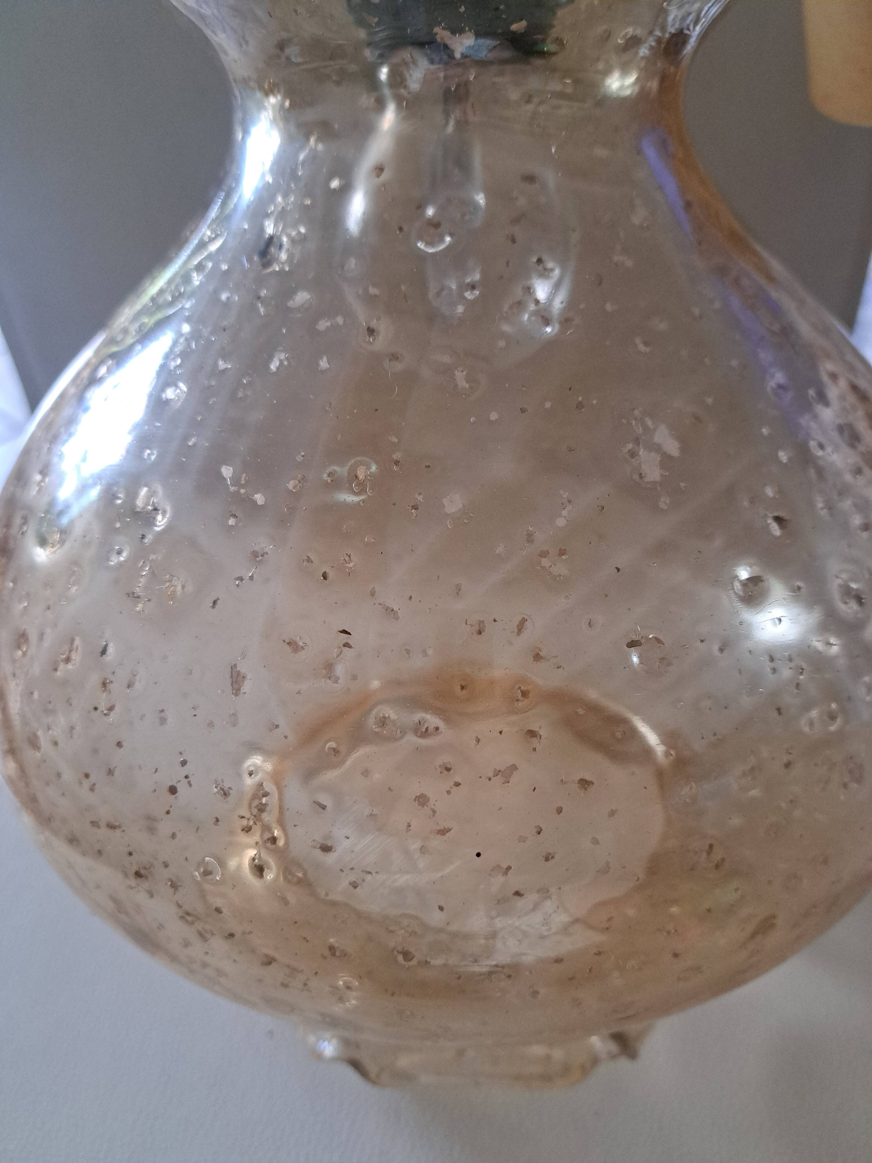 Vintage glass blown pendant. Year 1970.