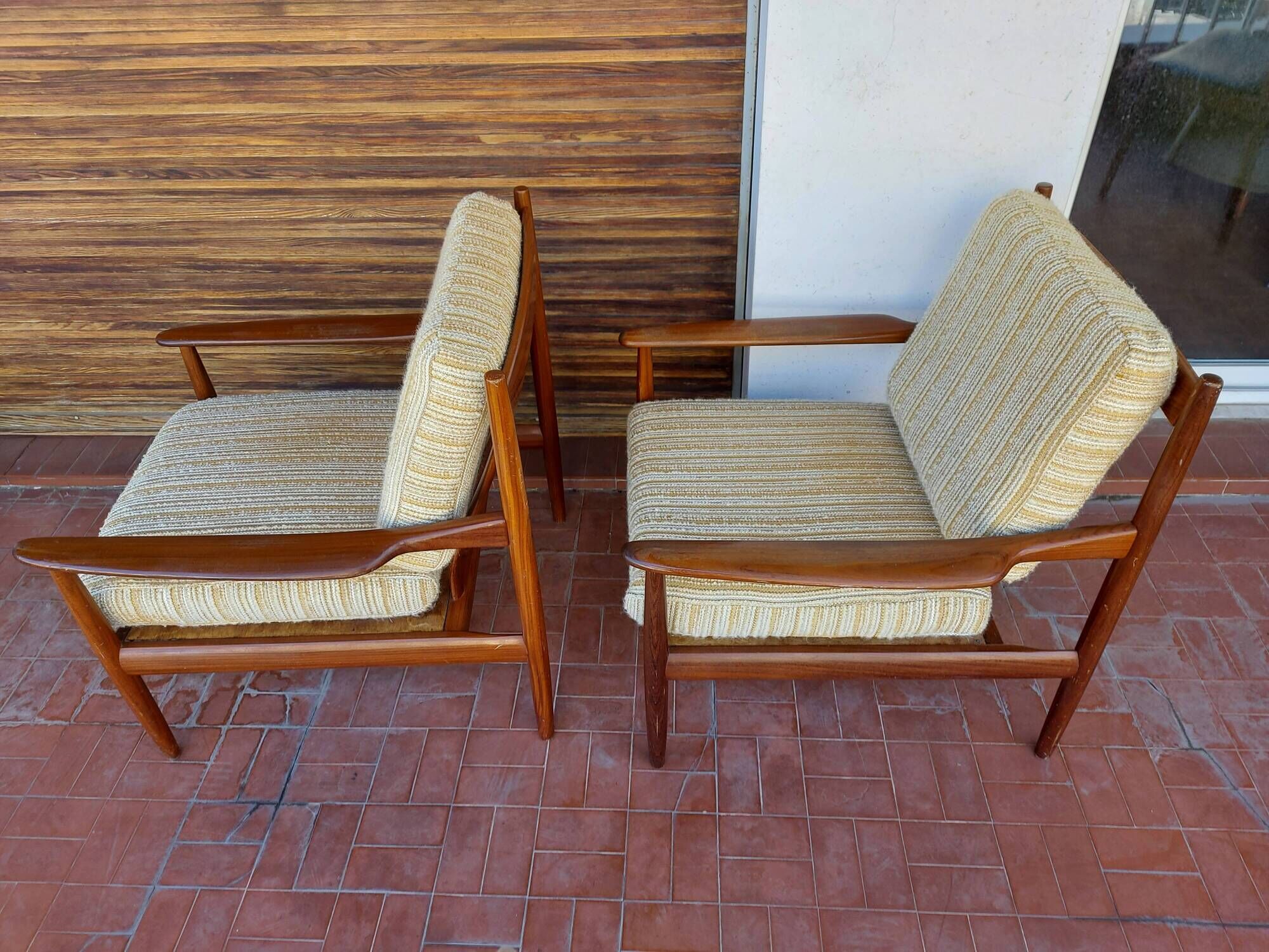 Scandinavian armchair Grete Jalk in teak, 50