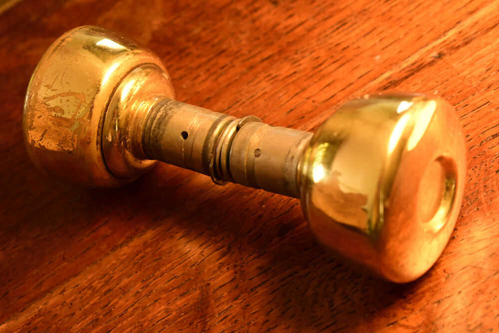 Brass door handles from the 60s