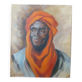 Tableau huile portrait orientaliste