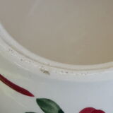Sugar bowl in earthenware of Sarreguemines flower pattern
