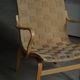 Pair of Swedish armchairs from the mid-century by Bruno Mathsson, model "Eva", 1960s.