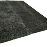 Handmade oriental contemporary 1980s 285 cm x 380 cm black wool carpet