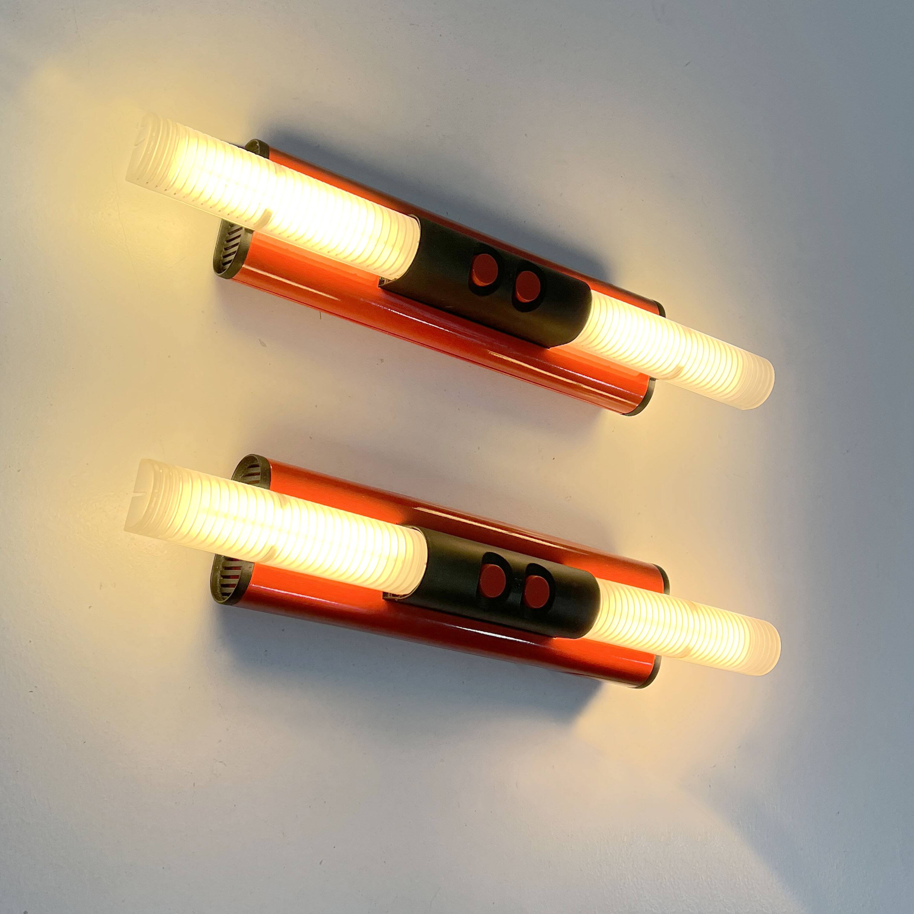 Pair of Duetto wall lights by Gigante, Zambusi & Boccato for Zerbetto, 1980