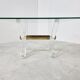 Brass and lucite coffee table, 1970s
