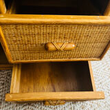 Rattan TV cabinet