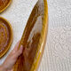6 large barbotine plates gien fish