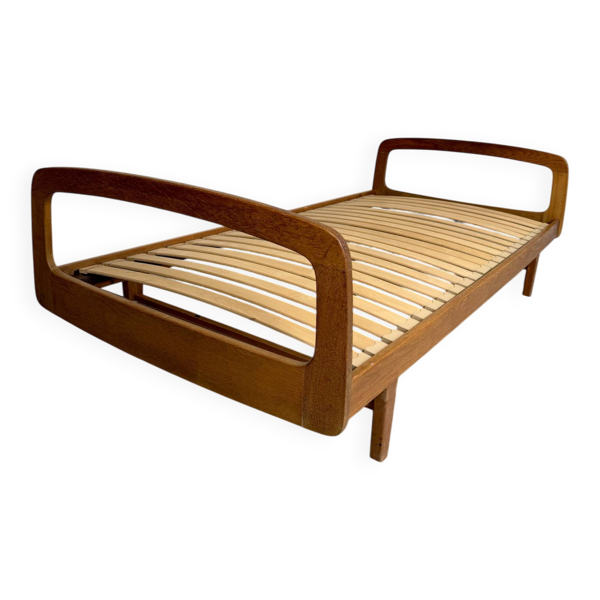 Ancien Lit daybed design Jacques Hauville pour BEMA 1950