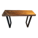 Console industrielle bois massif et acier noir