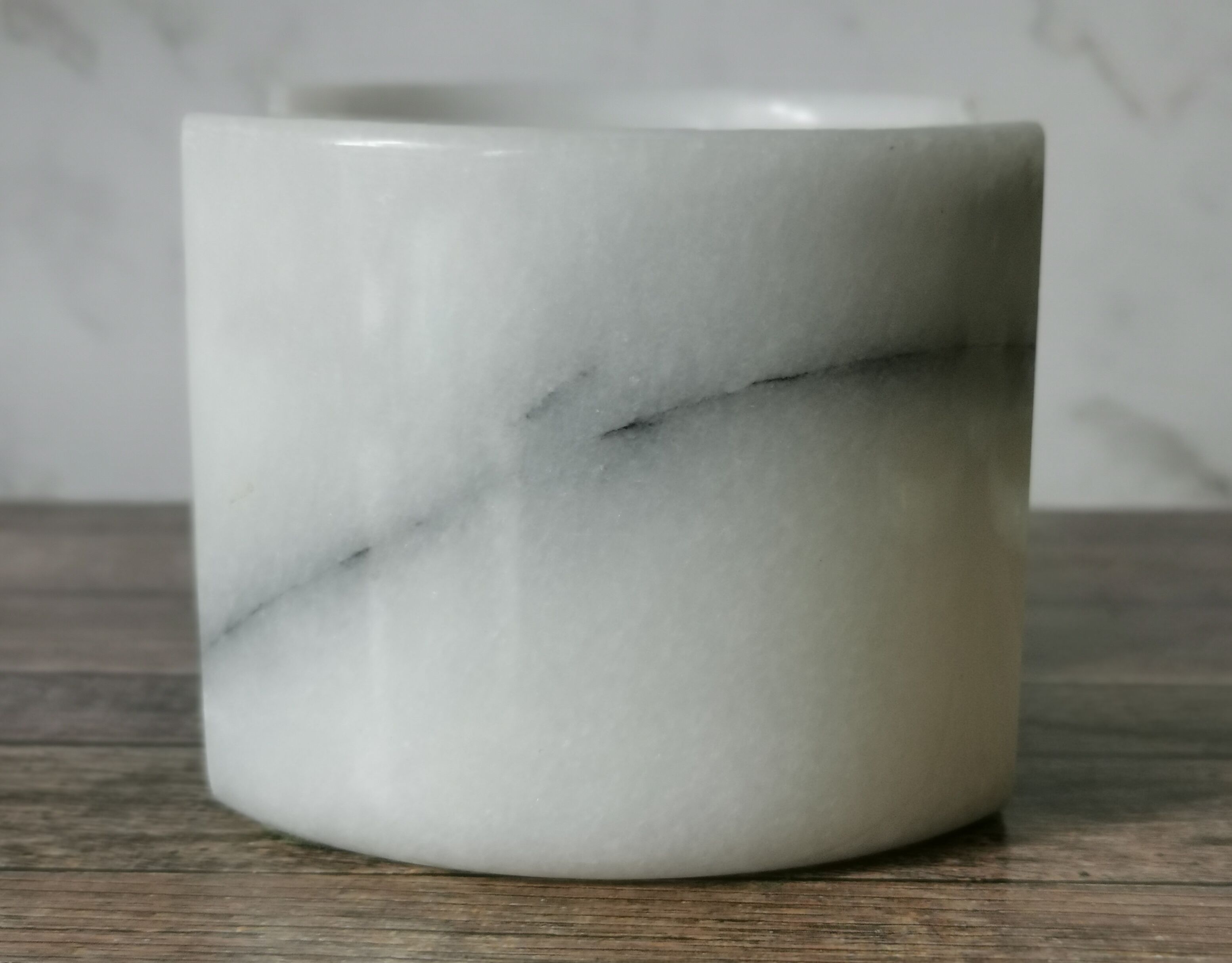 Ashtray and marble under glass