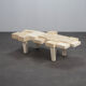 Rare architectural travertine coffee table, Belgium, 1970s