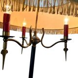 Lampadaire vintage "doré" à franges b 55 h 160